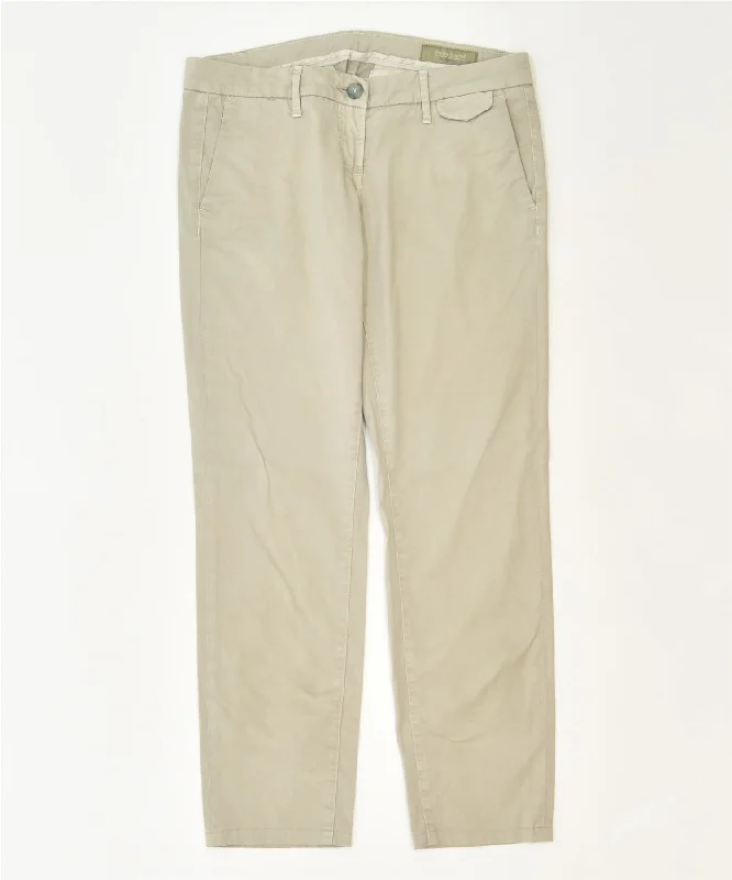 JACOB COHEN Womens Academy Slim Chino Trousers W31 L28 Grey Cotton Classic Trousers Low Rise Relaxed