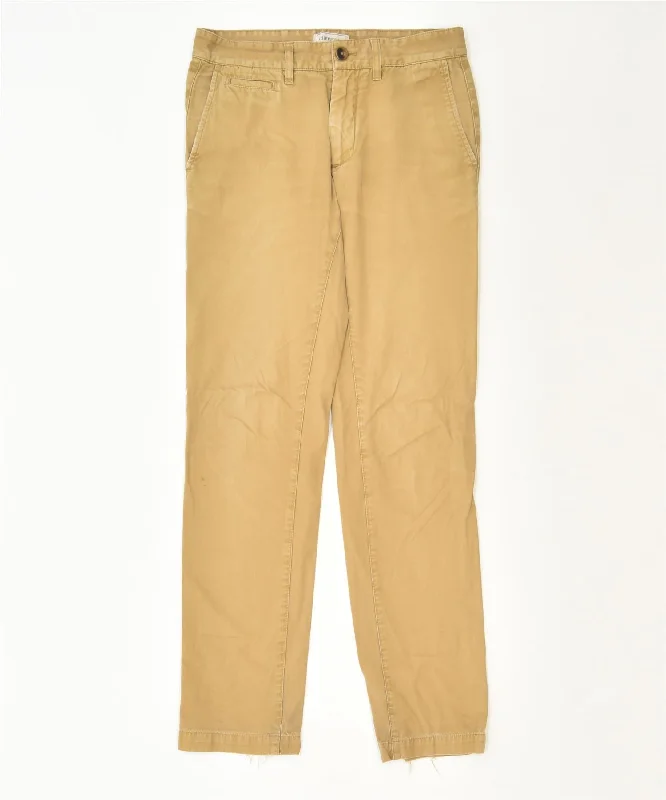 CHEVIGNON Womens Straight Chino Trousers EU 38 Medium W30 L32 Brown Trousers Ceremony Elegant