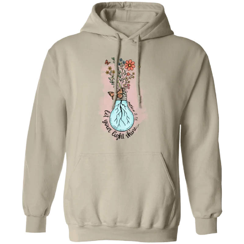 Let Your Light Shine Pullover Hoodie Hoodie with Elastic Waist Stretchable Comfortable