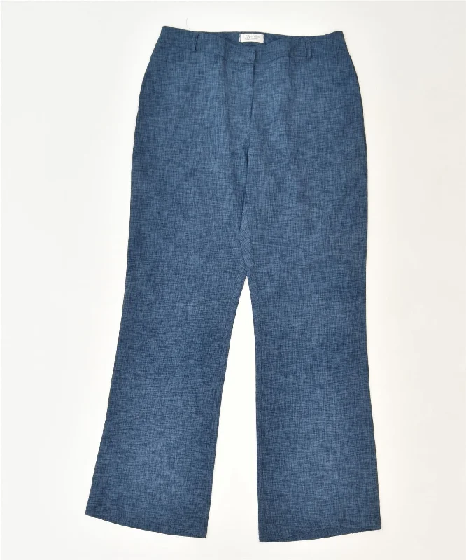 PIMKIE Womens Flare Chino Trousers IT 44 Medium W30 L30 Blue Polyester Trousers Custom Made