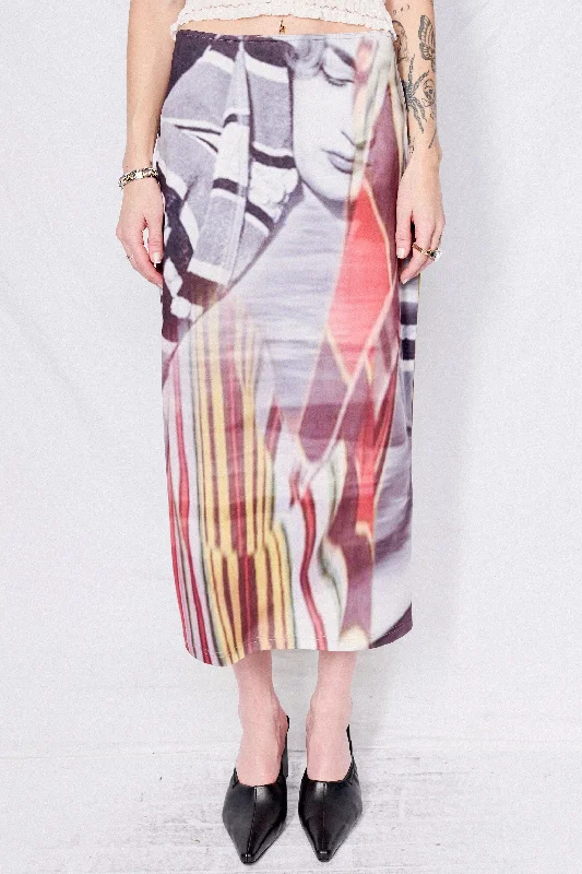 Jersey Jazzy Ankle Skirt Autumn Jersey Shirt