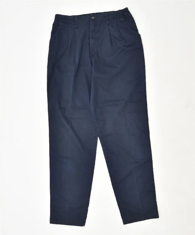 LEE Womens Straight Chino Trousers US 14 XL W32 L34 Blue Cotton Trousers Party Sparkling