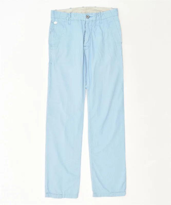 G-STAR Womens Straight Chino Trousers W28 L32 Blue Cotton Classic Trousers Party Sparkling