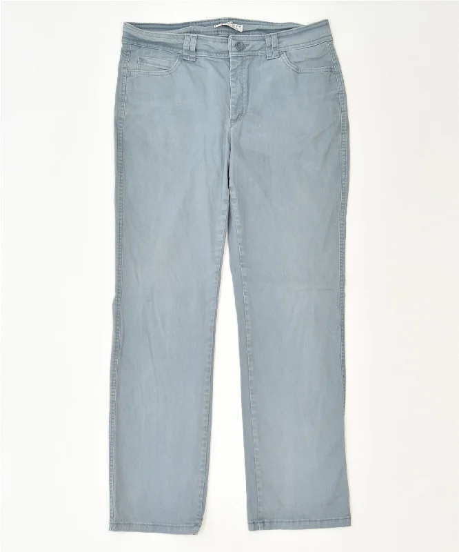 LEE Womens Classic Fit Straight Casual Trousers XL Blue Cotton Classic Trousers Bestseller Popular
