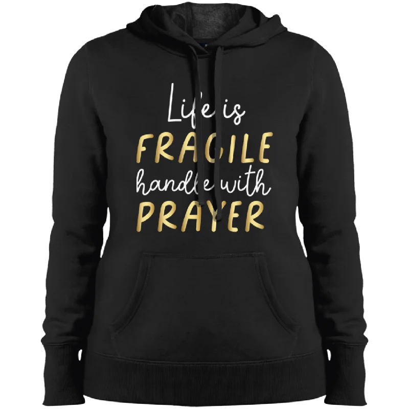 Life Fragile Ladies' Pullover Hooded Sweatshirt Hoodie Jacket Zipper Layering