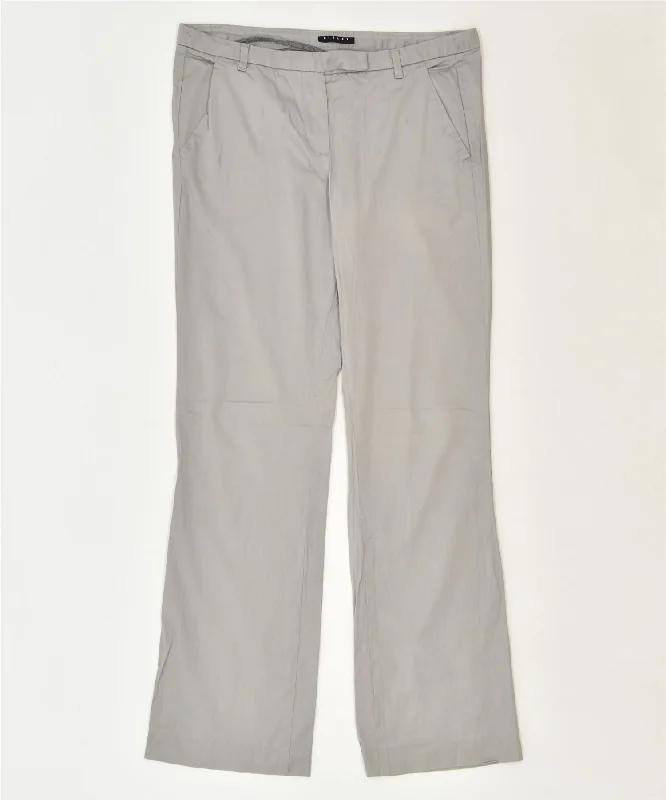 SISLEY Womens Bootcut Casual Trousers W32 L30 Grey Classic Trousers Bridal Satin