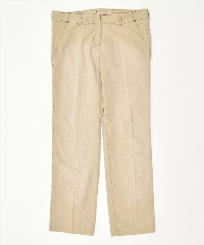 ONYX JEANS Womens Straight Chino Trousers W26 L31 Beige Cotton Vintage Trousers Designer Luxury