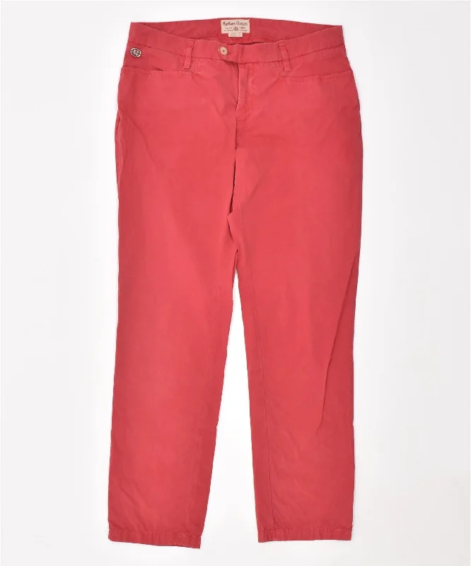 MARLBORO CLASSICS Womens Straight Casual Trousers EU 44 Large W31 L27 Red Trousers Vintage Classic