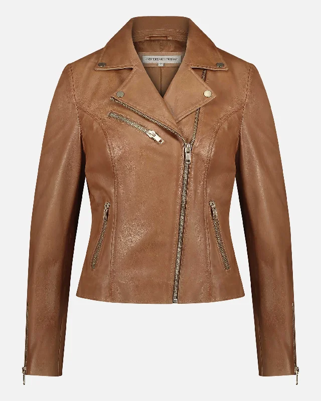 Phoenix | Leather Moto Jacket Anorak Shell Jacket Lightweight Jacket