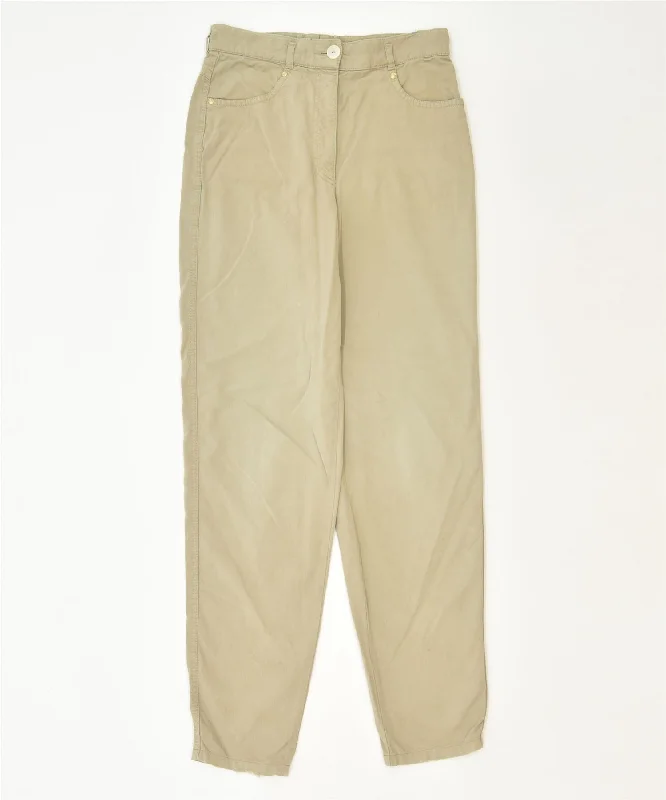 ZERRES Womens Slim Casual Trousers EU 36 Small W28 L31 Beige Classic Trousers luxurious high-end