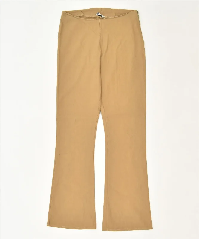 TERRANOVA Womens Flared Suit Trousers W28 L30 Brown Vintage Trousers Bridal Satin