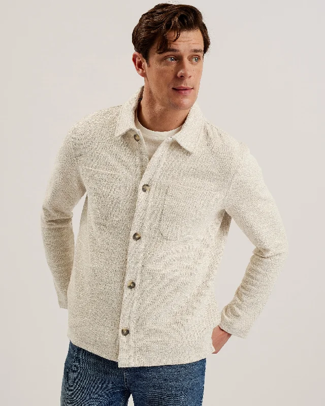 Hookly Ls Jersey Overshirt Natural Bohemian Jersey Tee