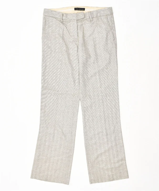 MASSIMO REBECCHI Womens Bootcut Chino Trousers IT 42 Medium W32 L31 Grey Trousers Fall Fleece