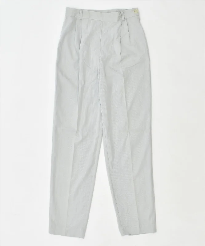 FAUSTA BIANCHI Womens Blue Eyes Pegged Casual Trousers W26 L28 Grey Trousers Bootcut Casual