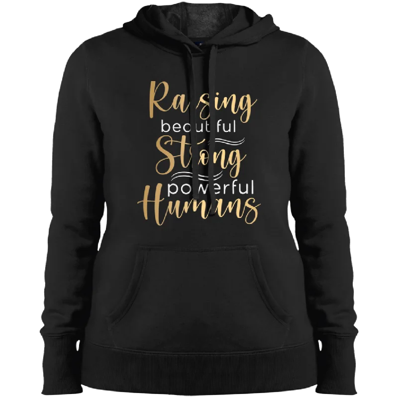Powerful Humans Ladies' Pullover Hooded Sweatshirt Cotton Hoodie Fleece Lining Warmth