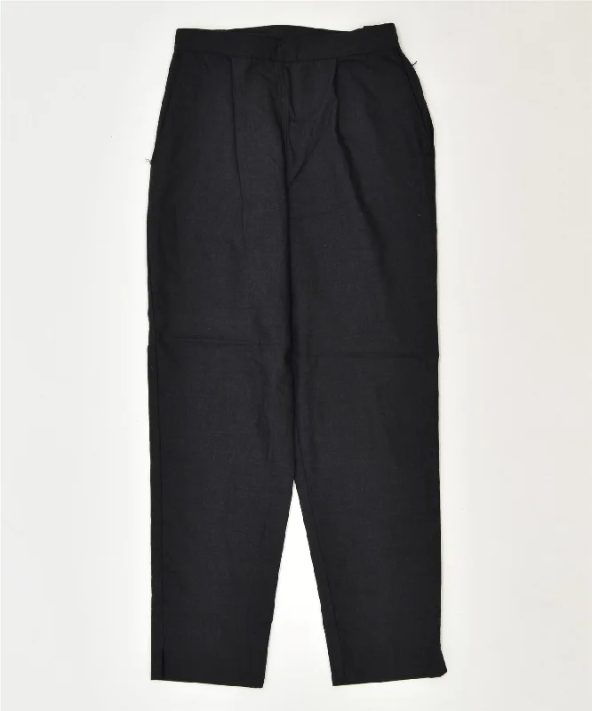VINTAGE Womens Pegged Chino Trousers W24 L25 Black Classic Trousers Polka Dot Cute
