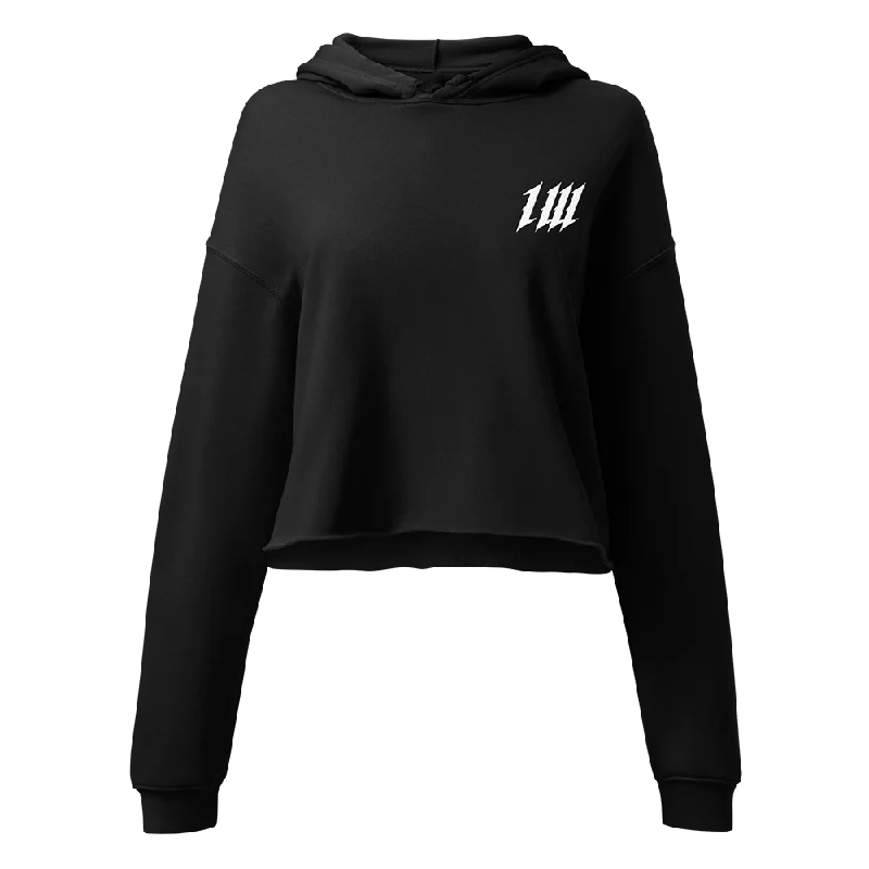 Minimal Womens Crop Hoodie Hoodie with Mesh Breathable Sporty