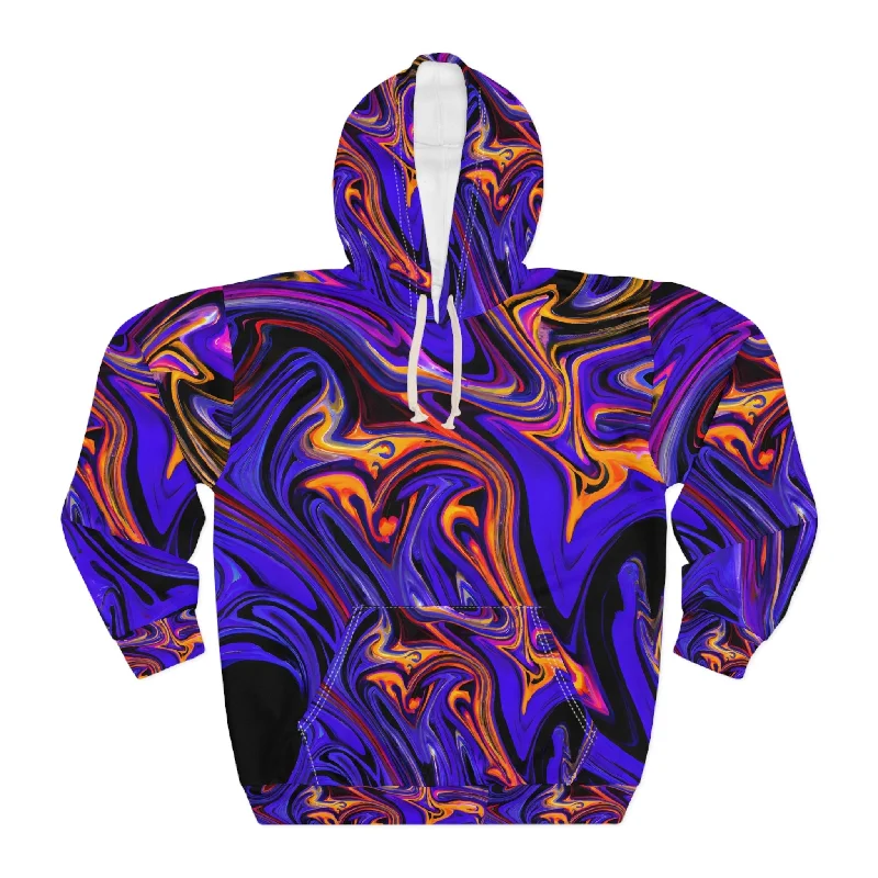 Purple Flux Unisex Pullover Hoodie Hoodie with Cuffed Sleeves Snug Secure