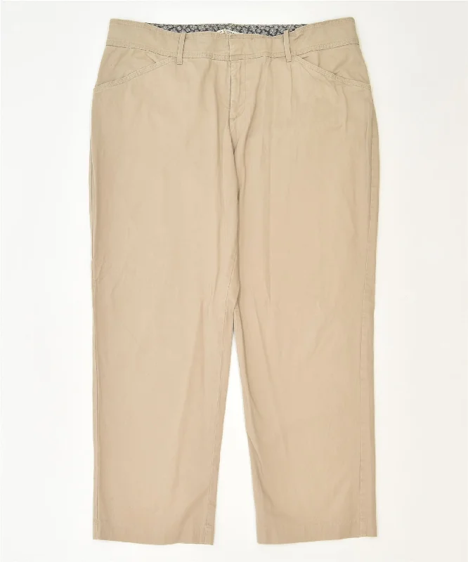 LEE Womens Slim Casual Trousers W40 L31 Beige Cotton Classic Trousers Sale Discount