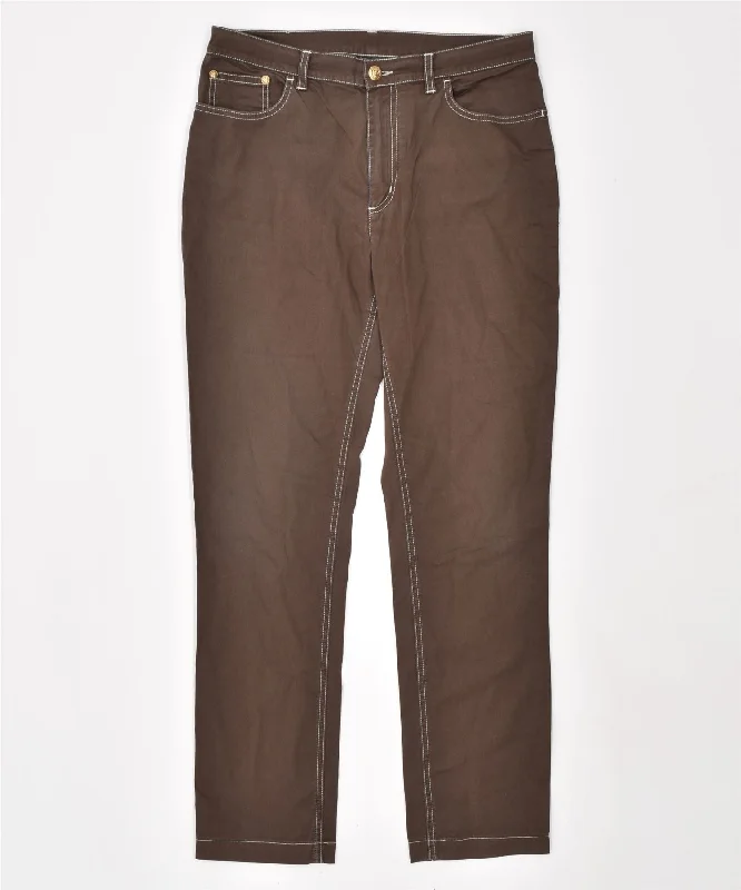 MARINA YACHTING Womens Straight Casual Trousers W31 L29 Brown Trousers Bridal Satin