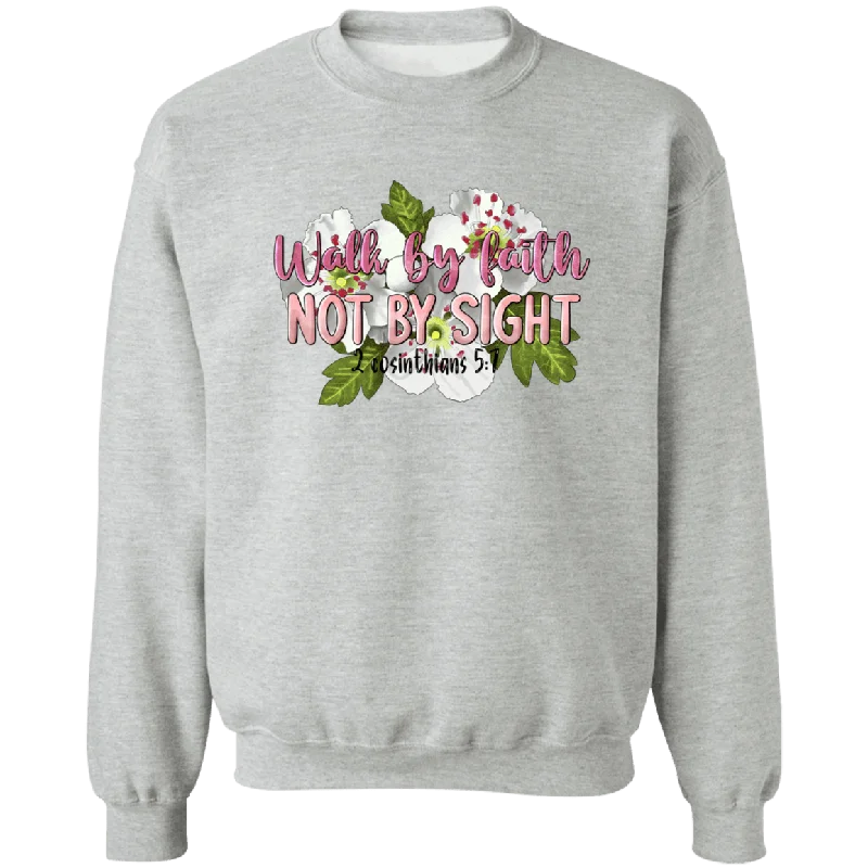 Not By Sight Unisex Crewneck Pullover Sweatshirt Hoodie with Hem Elastic Stretchable Comfortable