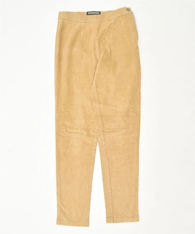JENNIFER JEANS Womens Slim Corduroy Trousers IT 44 Medium W30 L32 Brown Trousers Modern Contemporary