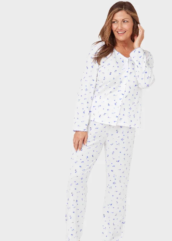 Piper Long Sleeve Cotton Jersey VELCRO® Brand Fastening PJ Set Patterned Jersey Tee