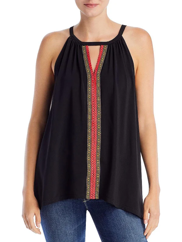 Womens Embroidered V-Neck Tank Top boho tank top