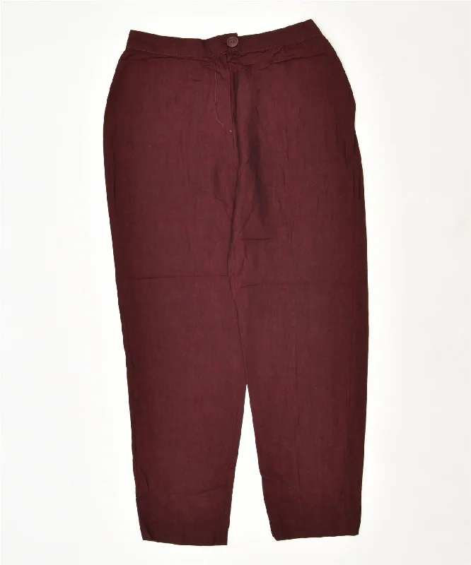 AUTHENTIC Womens Straight Chino Trousers W30 L28 Red Vintage Trousers Running Lightweight