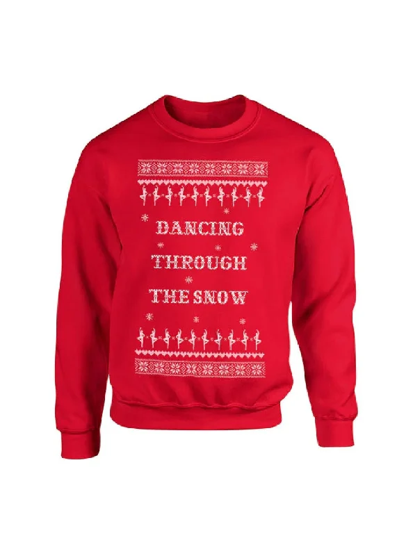 Dancing Through the Snow Sweater Sequined Glittery Shiny