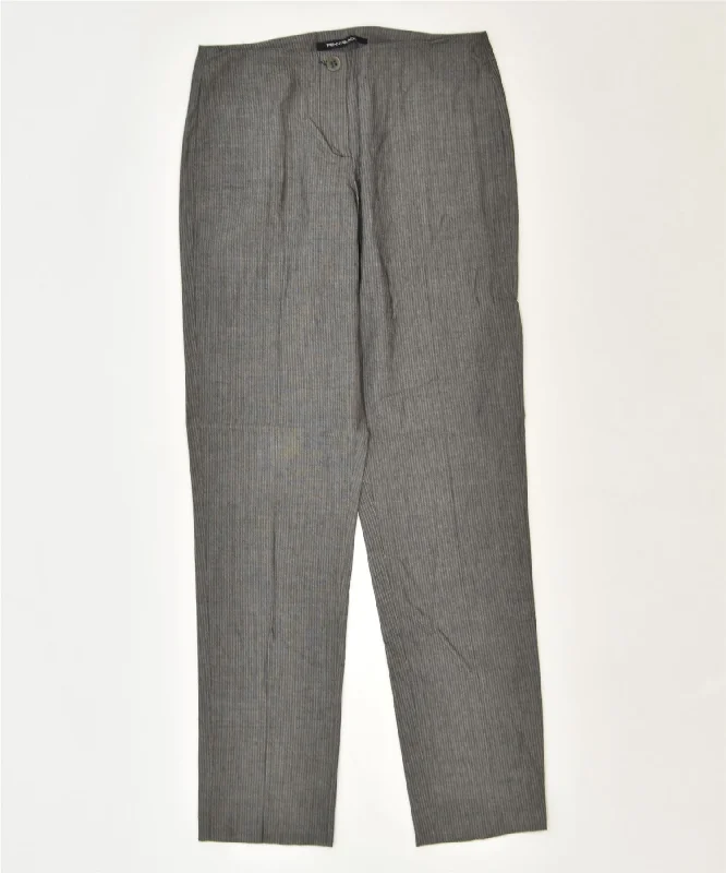 PENNY BLACK Womens Slim Suit Trousers UK 8 Small W28 L31 Grey Classic Trousers Silk Elegant
