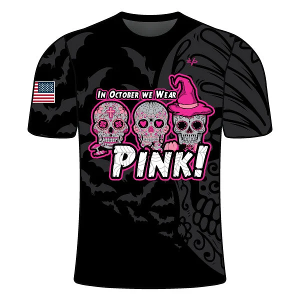 Evo9x WEAR PINK IN OCTOBER Crew Neck Short Sleeves Jersey For Men in Black Color Soft Jersey Shirt