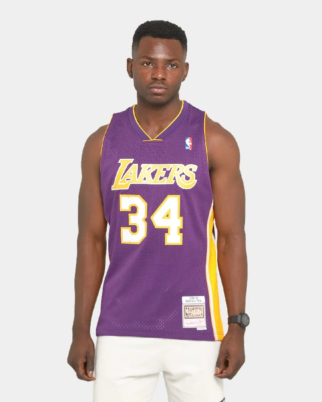 Mitchell & Ness Los Angeles Lakers Shaquille O'Neal '99-'00 #34 Swingman Jersey Purple Ruby Red Jersey Shirt