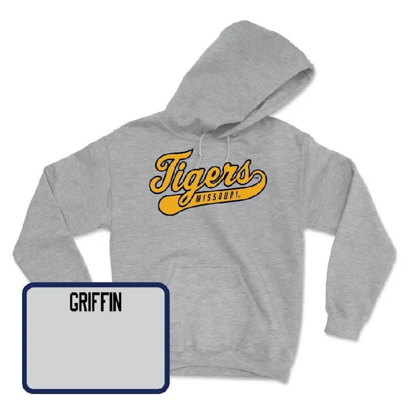 Sport Grey Women's Gymnastics Script Hoodie - Kennedy Griffin Hoodie with Illustration Artistic Creative