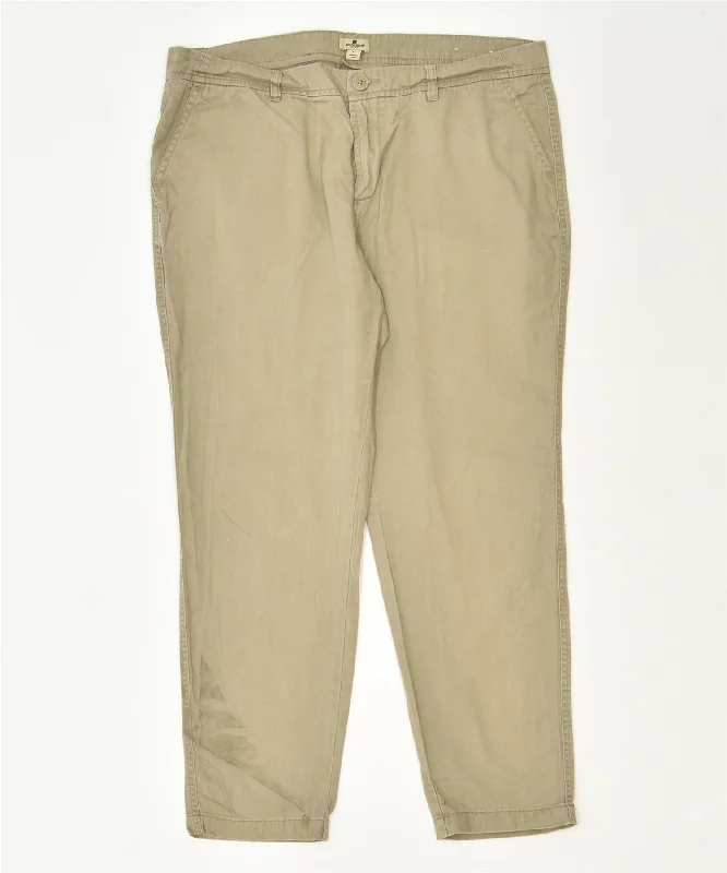 WOOLRICH Womens Slim Chino Trousers US 12 XL W34 L26 Brown Cotton Classic Trousers Canvas Durable