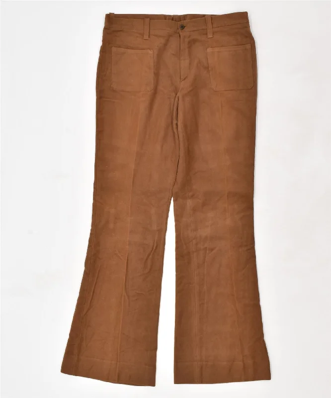 ABIFAT Womens Bootcut Casual Trousers W34 L32 Brown Trousers practical durable