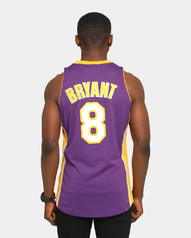 Mitchell & Ness Kobe Bryant All Star West #8 00' Authentic Los Angeles Lakers NBA Jersey Purple Designer Jersey Tee