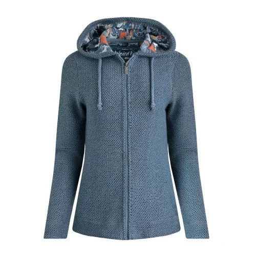 Weird Fish Womens/Ladies Chicoa Macaroni Full Zip Hoodie Hoodie with Button Classic Timeless