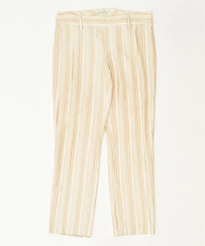 MASSIMO DUTTI Womens Slim Suit Trousers W28 L27 Beige Viscose Classic Trousers cozy comfortable