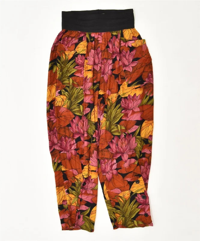 CHARLIE CHAPLIN Womens Harem Trousers UK 8 Small W26 L22 Multicoloured Trousers chic fashionable