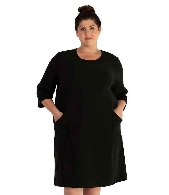 Legacy Cotton Casual 3/4 Sleeve Dress Basic Colors Tunics Brand named