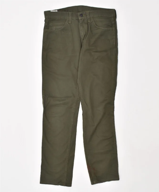 LEVI'S Womens 511 Straight Casual Trousers W34 L31 Khaki Cotton Trousers Ceremony Elegant