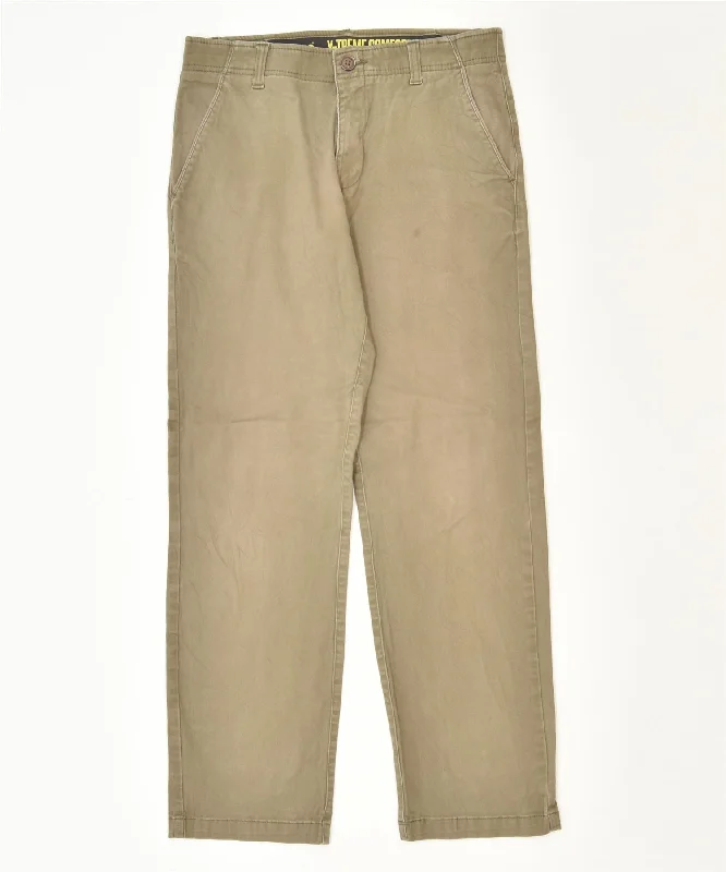 LEE Womens X-Treme Comfort Straight Chino Trousers W30 L32 Khaki Classic Trousers stylish modern