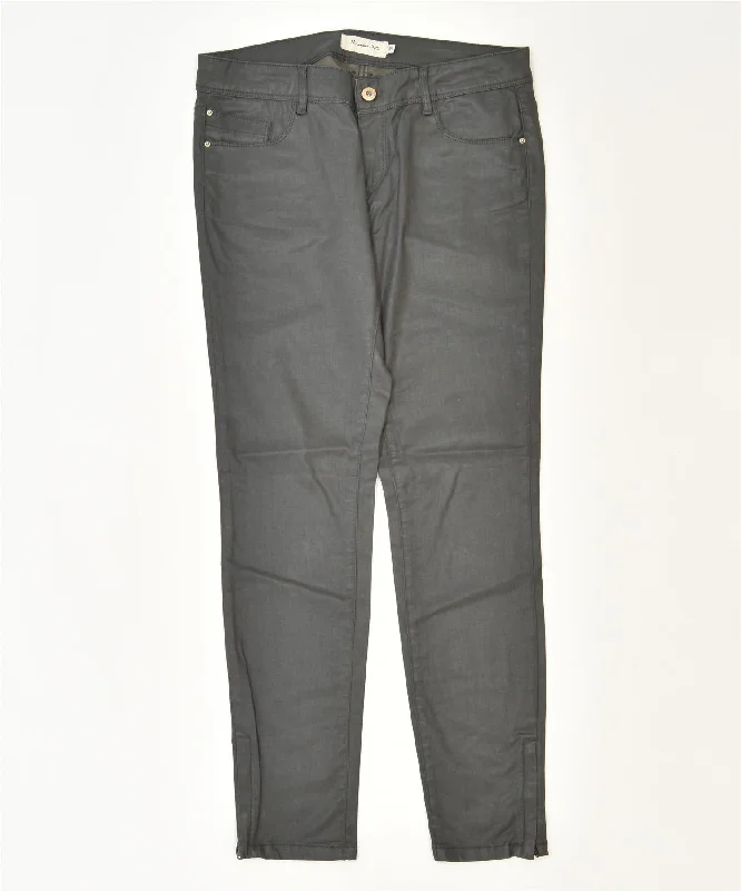MASSIMO DUTTI Womens Slim Casual Trousers EU 40 Medium W32 L30 Grey Trousers Modern Contemporary