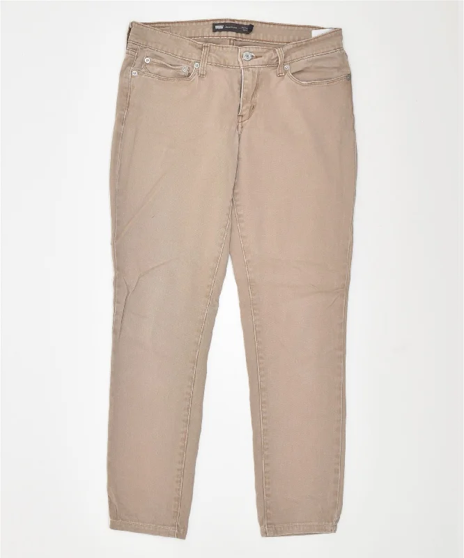 LEVI'S Womens Mid Rise Skinny Casual Trousers US 6 Medium W31 L28 Beige Trousers Formal Black