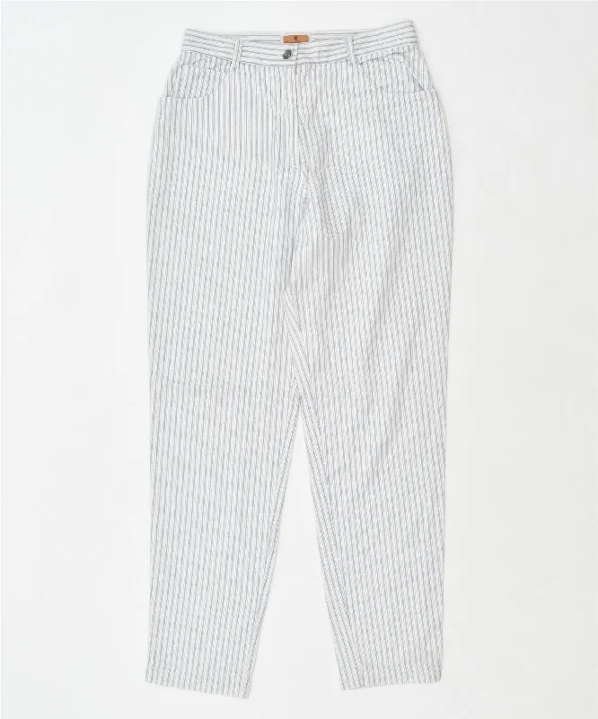 CONTE OF FLORENCE Womens Slim Casual Trousers IT 48 Xl W31 L31 White Trousers Hiking Durable