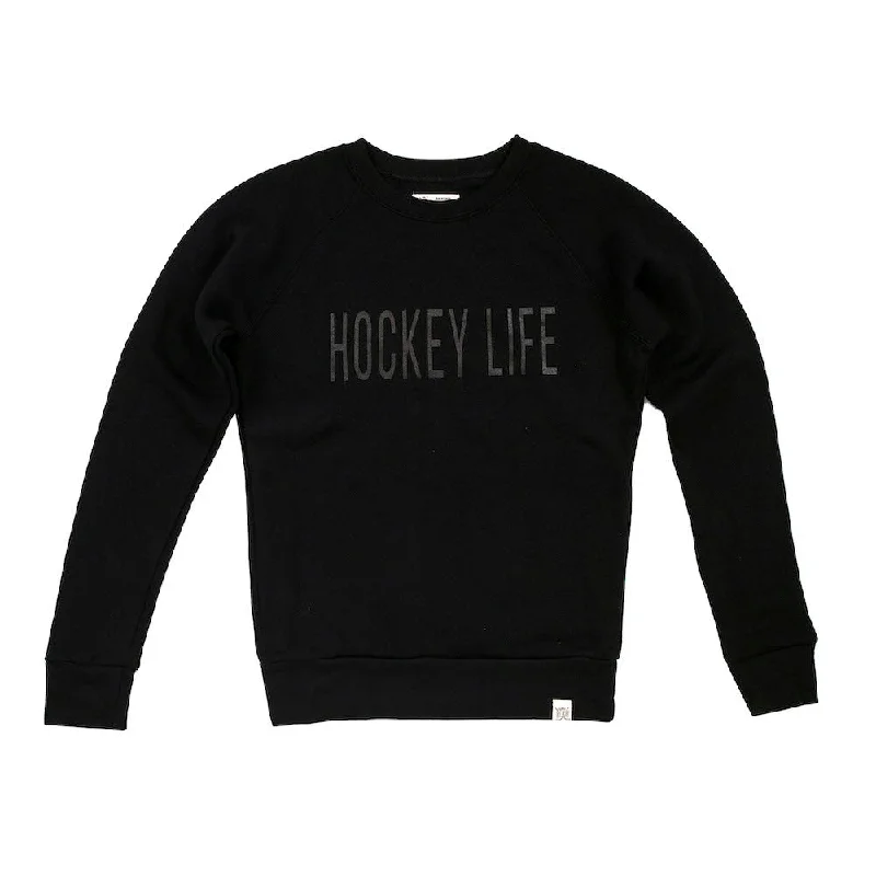 Hockey Life Sweatshirt Hoodie with Sequins Glamorous Eye-catching