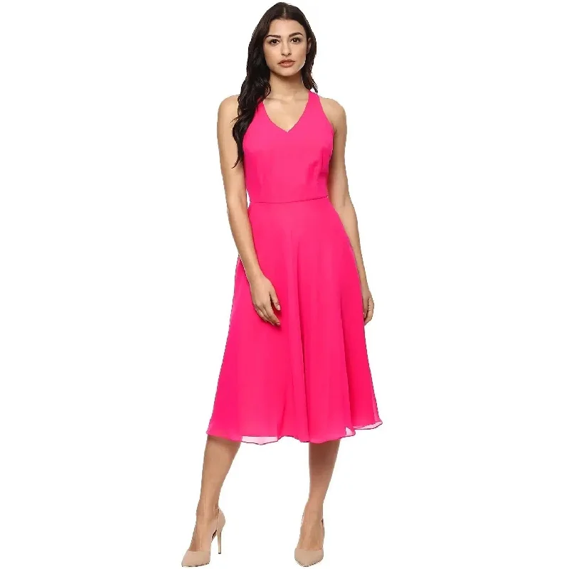Backless tie up Dress in Pink Tunics Canvas sturdy
