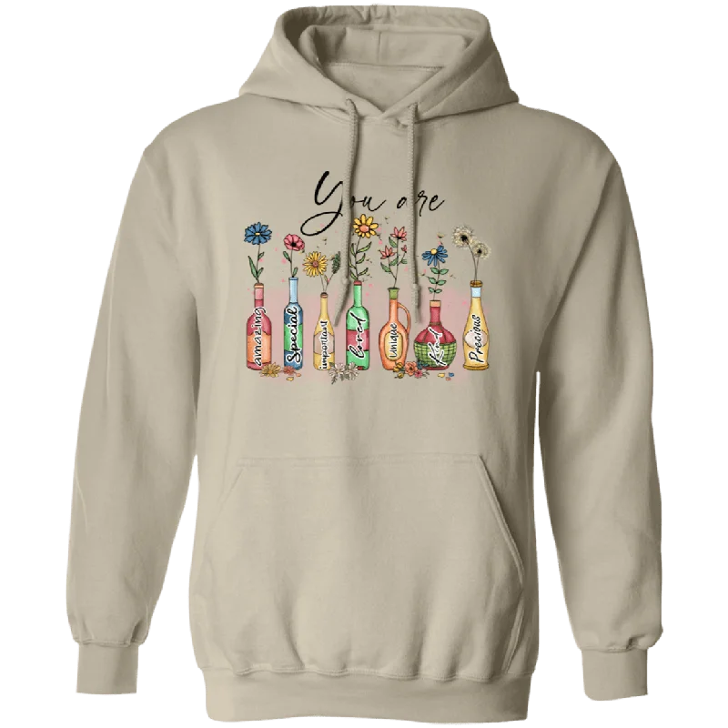 You Are...Pullover Hoodie Hoodie with Snap Buttons Easy Quick