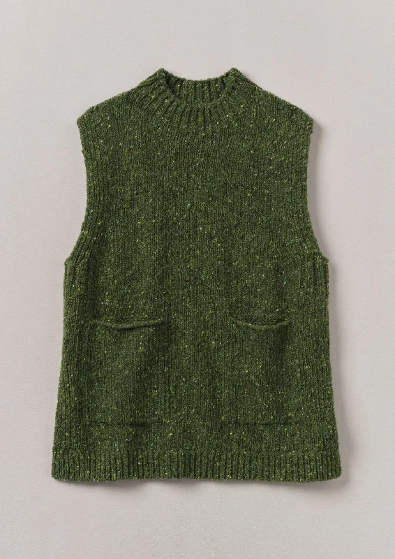 Donegal Merino Easy Tank | Artichoke sheer tank top